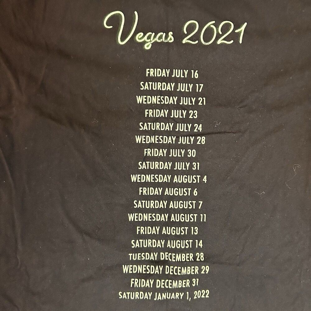 Usher Vegas 2021 Shirt XL Residency Tour Black Graphic Tee Merch - Picture 6 of 6